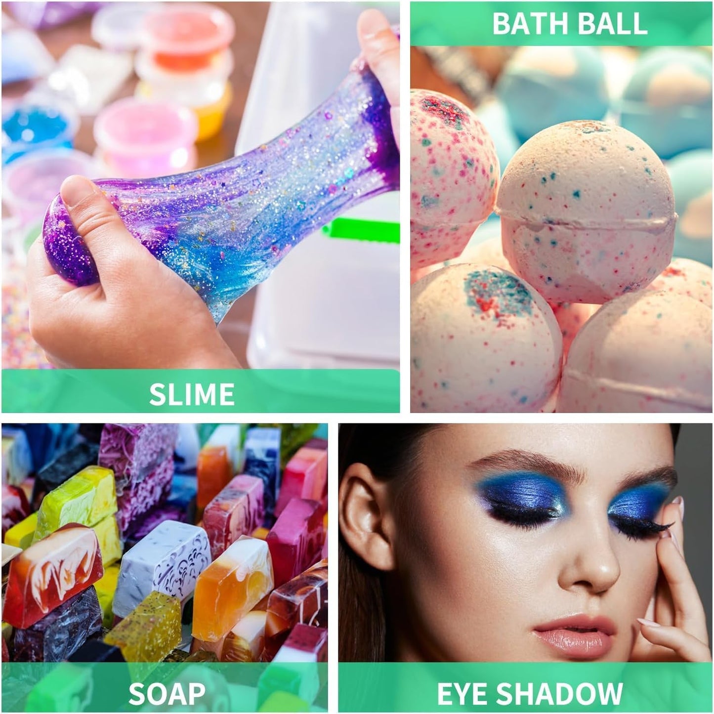 Mica Powder - 100g Mica Powder for Epoxy Resin - Metallic Color Pigment for Resin, Soap, Bath Bombs, Eye Shadow, Nails, DIY Crafting Projects etc. (Magic Blue)