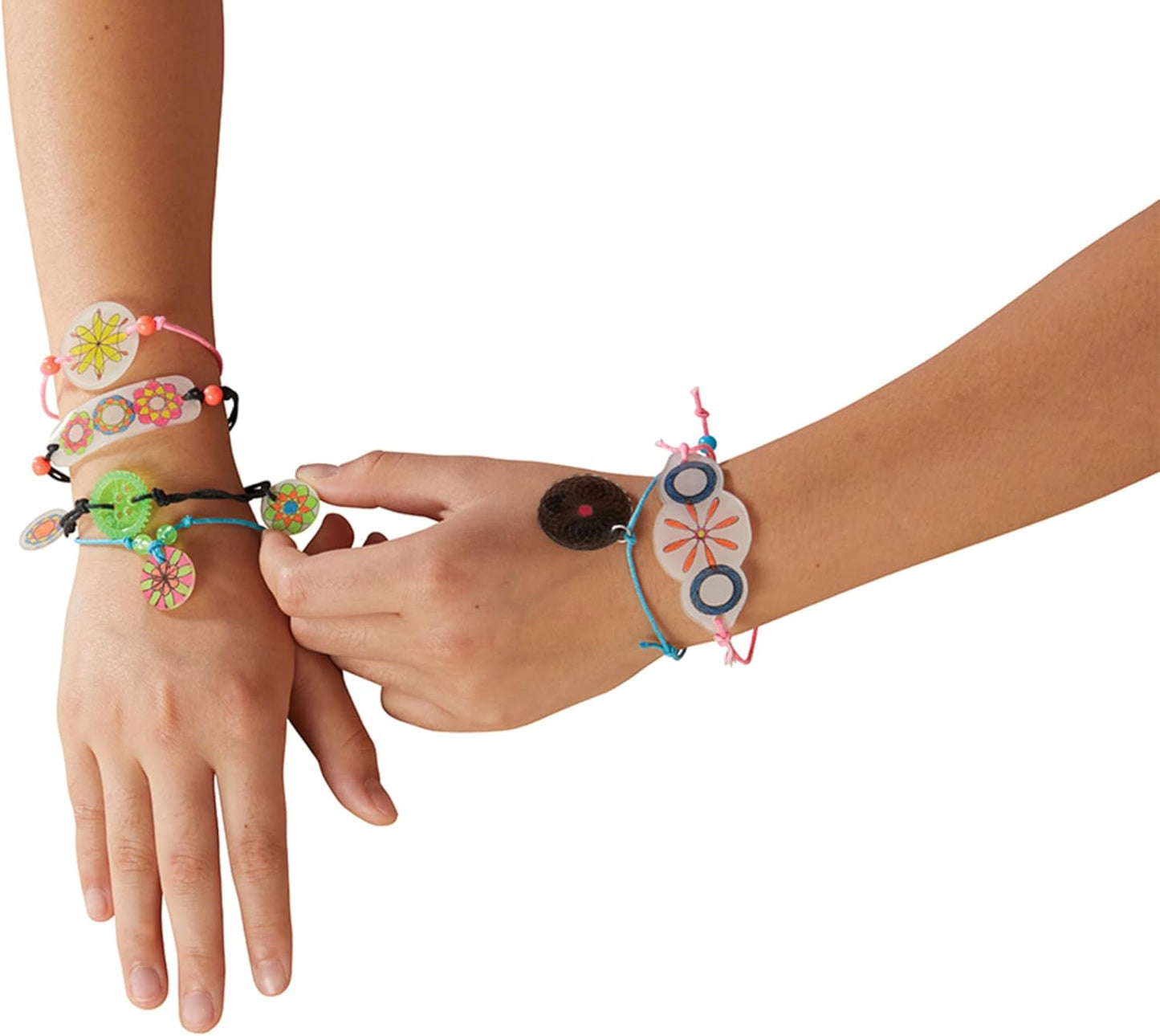 Spirograph Shrink Charms, Friendship Bracelet Kit, Bracelet Making Kit for Girls, Arts and Crafts for Kids, Drawing Kit, Girls Bracelet, for Kids, Ages 8+