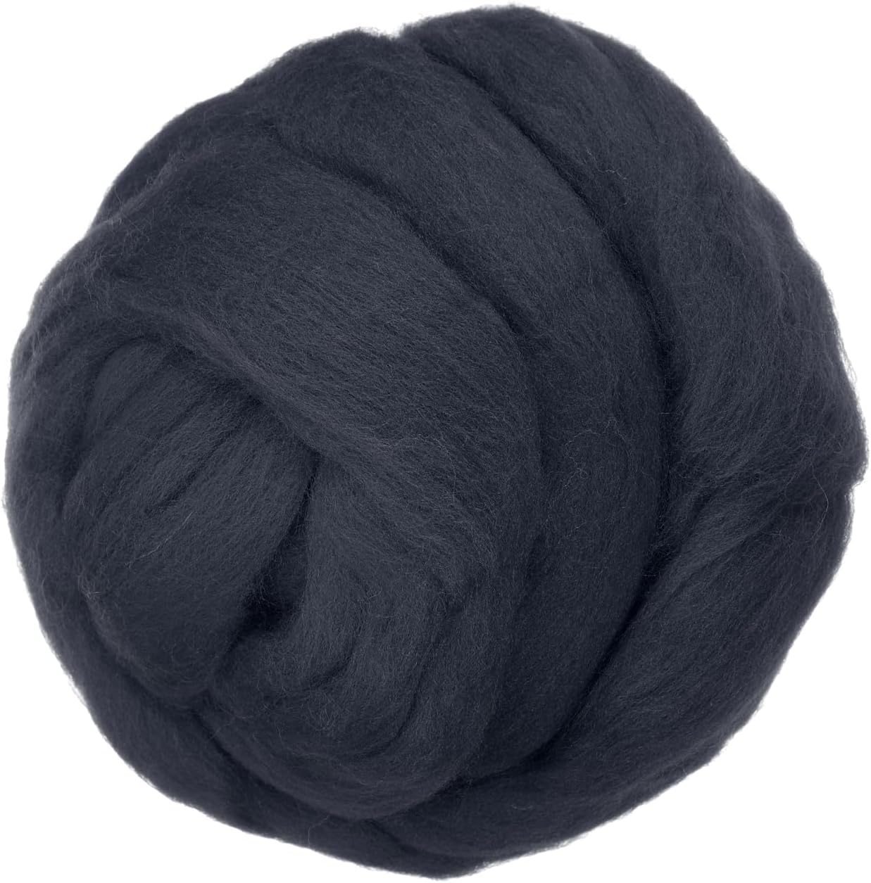 PATIKIL Wool Roving Yarn, 250G/8.8OZ Felting Wool Pure Roving Yarn, Navy Blue