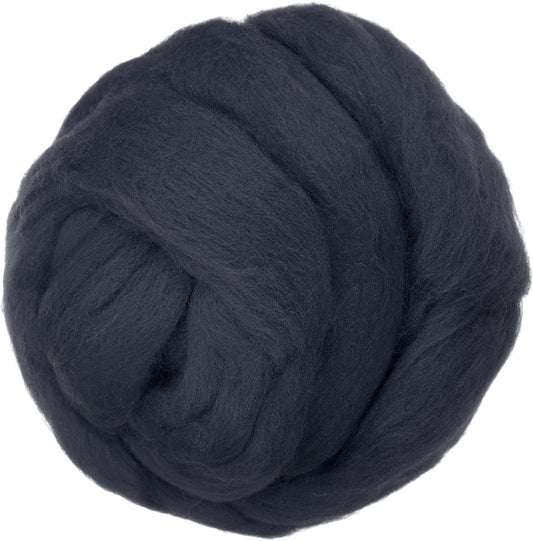 PATIKIL Wool Roving Yarn, 250G/8.8OZ Felting Wool Pure Roving Yarn, Navy Blue