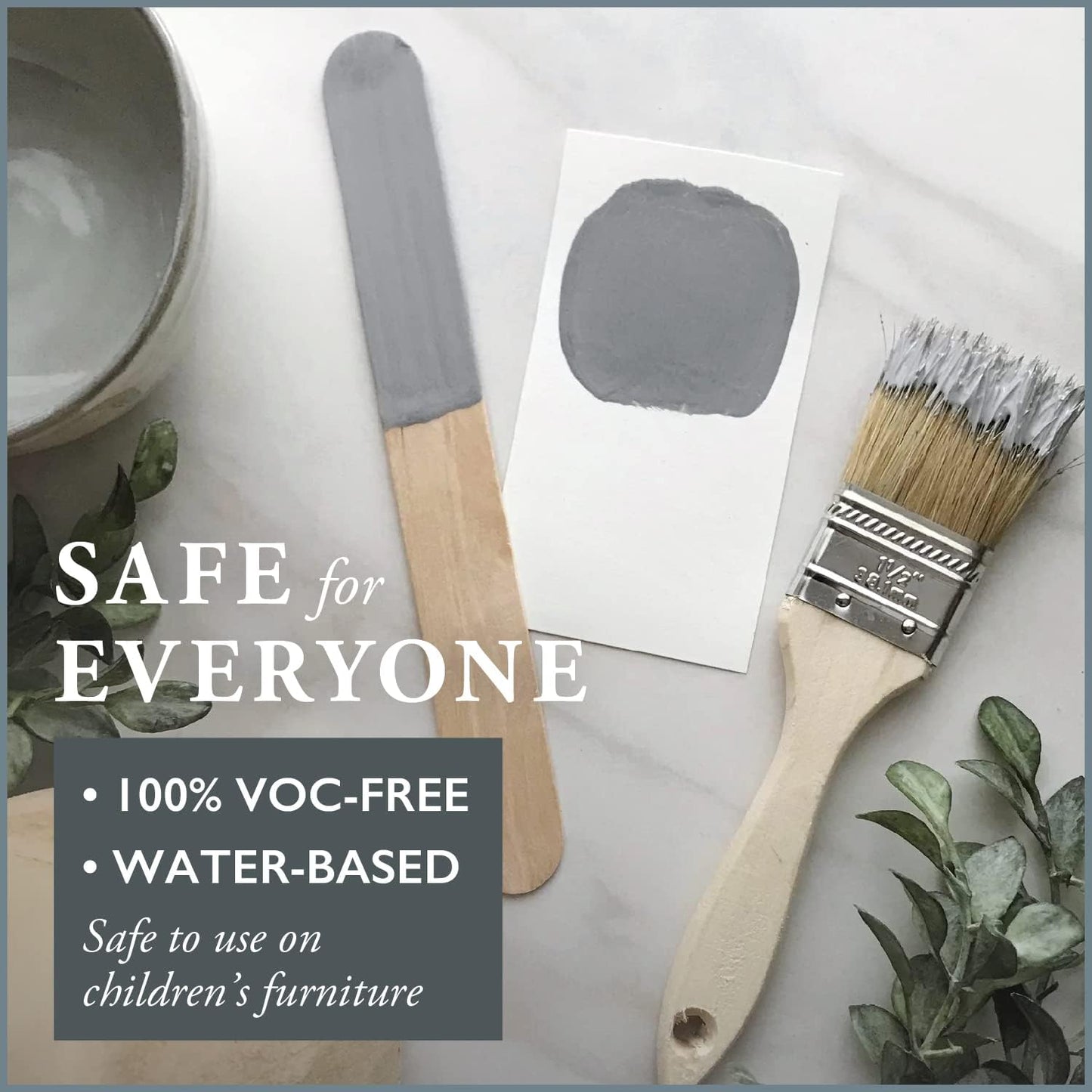 AMY HOWARD AT HOME Chalk-Based One Step Paint for Furniture, Cabinetry, Decor, Finish, and More | No Stripping, Sanding, or Priming | Light Base | 32 Ounce | Atelier