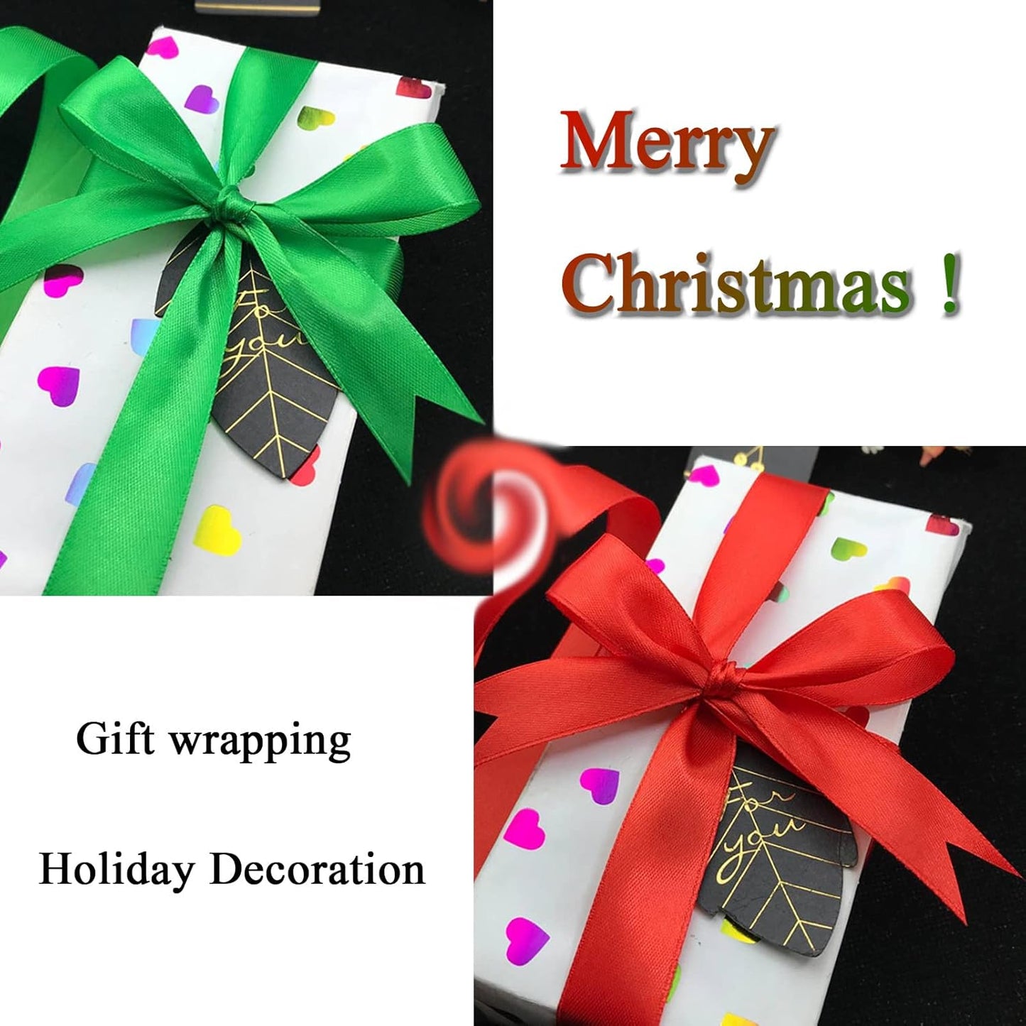 1 1/2 Inch Red Solid Satin Ribbon, 50 Yards Craft Fabric Ribbon for Gift Wrapping Floral Bouquets Wedding Party Decoration