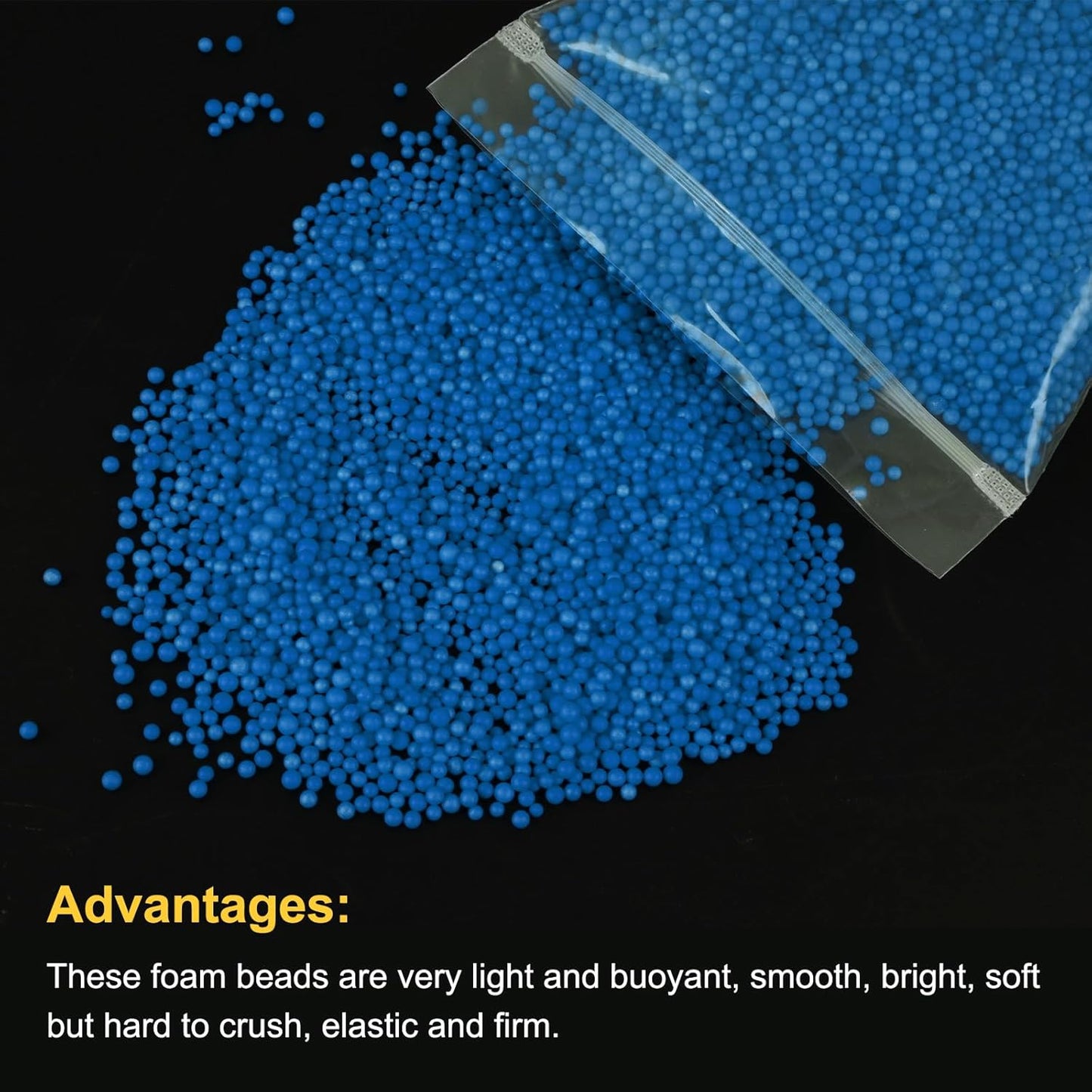MECCANIXITY Foam Beads Foam Balls 2-3mm for Wedding and Party Decorations, Tiny Packing Balls, Arts DIY Crafts Supplies (Lake Blue,1 Pack Approx 8000pcs)
