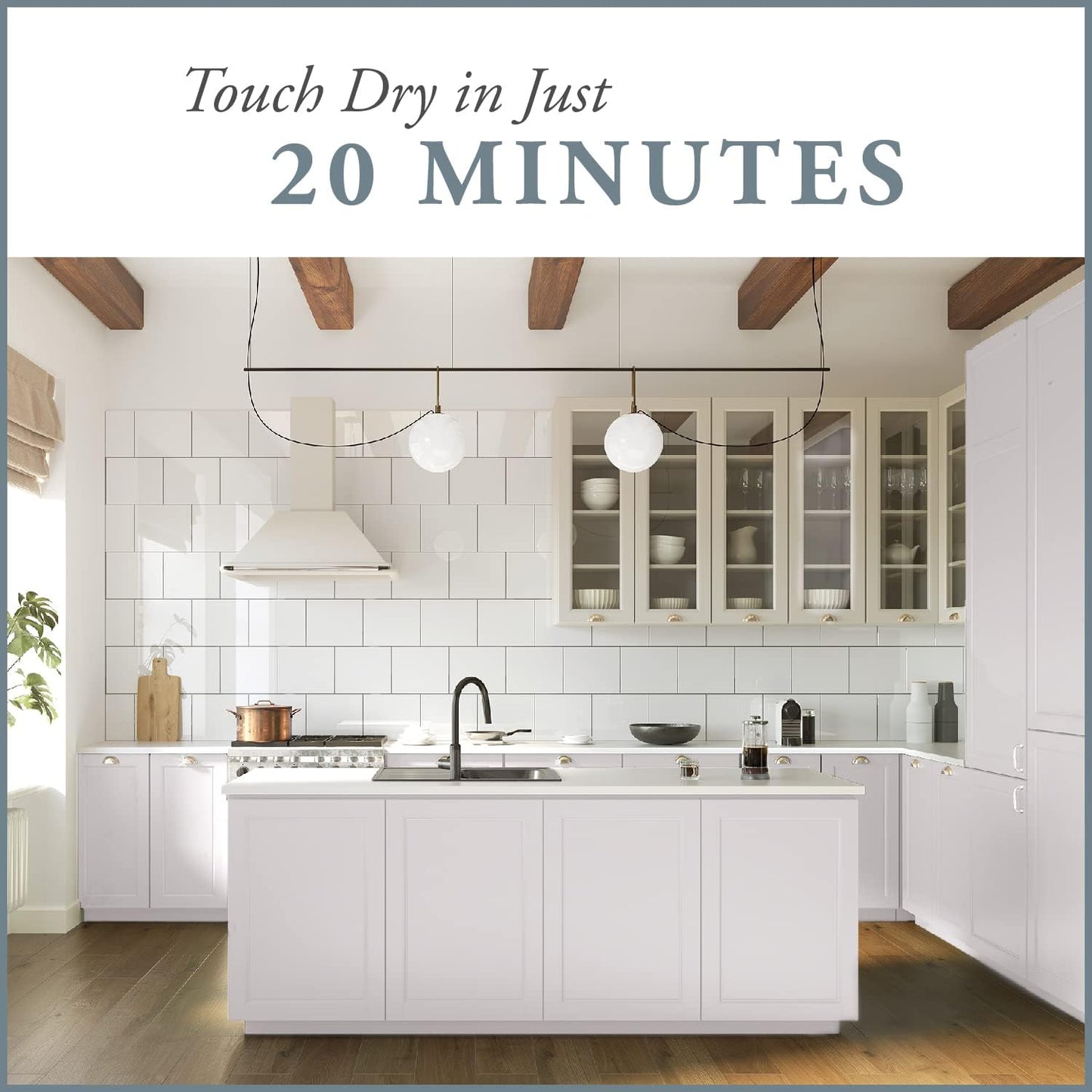 AMY HOWARD AT HOME Chalk-Based One Step Paint for Furniture, Cabinetry, Decor, Finish, and More | No Stripping, Sanding, or Priming | Ultra-Light Base | 16 Ounce | Spa White