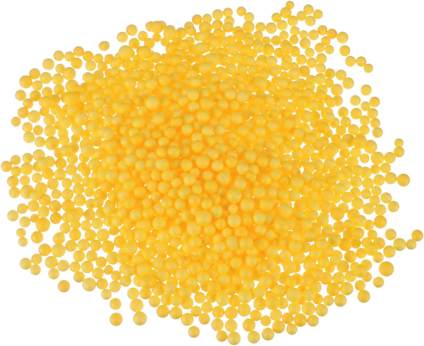 MECCANIXITY Foam Beads Foam Balls 4-6mm for Wedding and Party Decorations, Tiny Packing Balls, Arts DIY Crafts Supplies (Dark Yellow,1 Pack Approx 5000pcs)