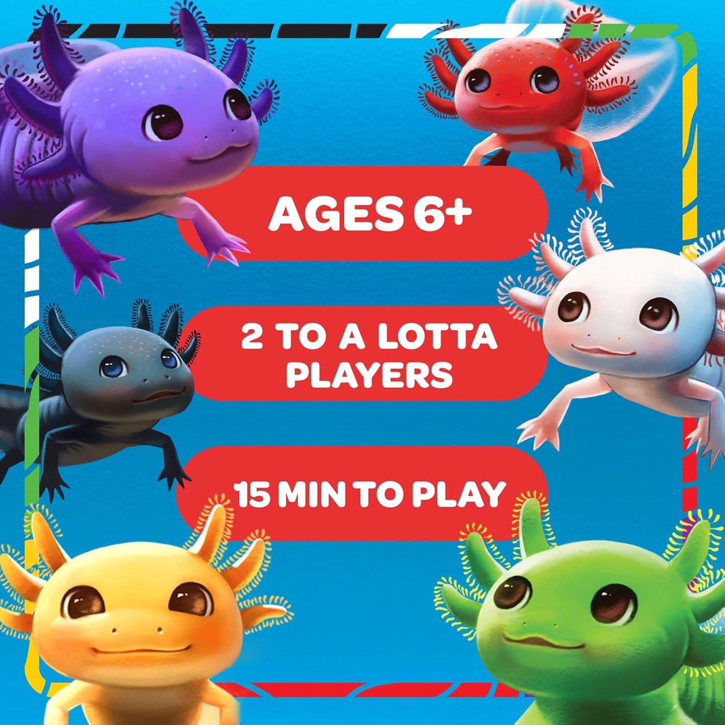 A Lotta Axolotls | Lighthearted Card Game | Great for Game Night | Perfect for Kids and Adults | Ages 6 and up