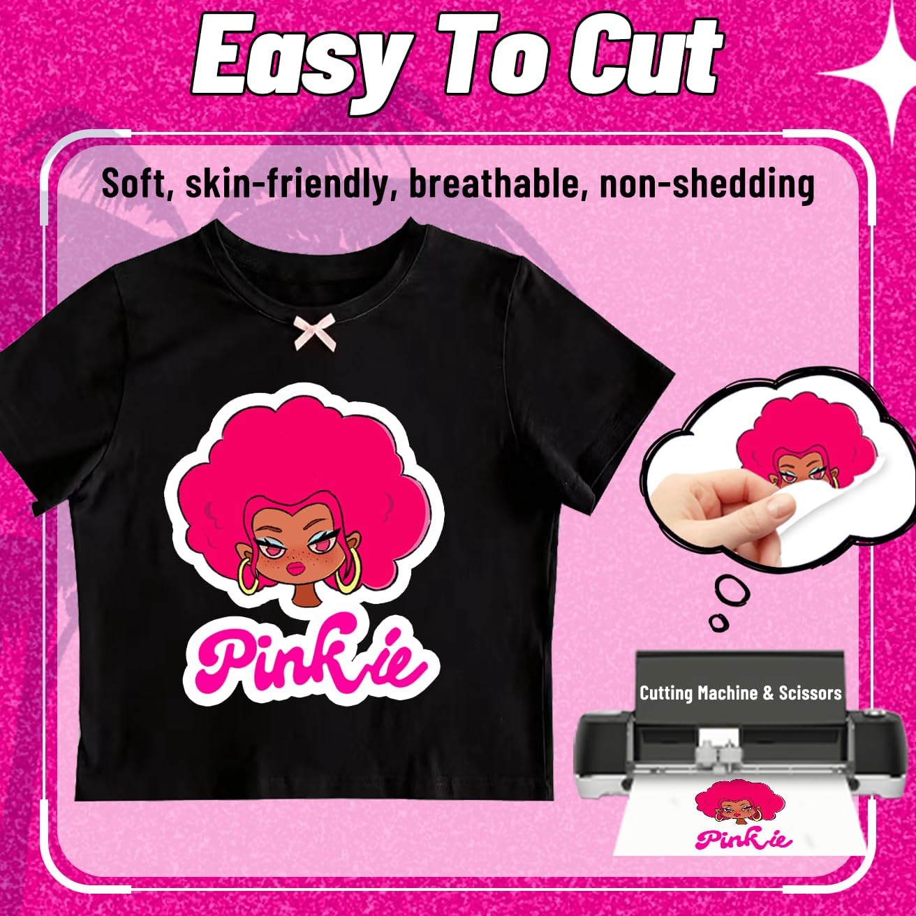 Lovein-Pinkie Heat Transfer Paper for Dark Fabric, Iron on Transfer Paper for Inkjet Printer & Teflon Sheets for Heat Press Machine (Mix Pack, 20 Sheets, 8.5x11'')