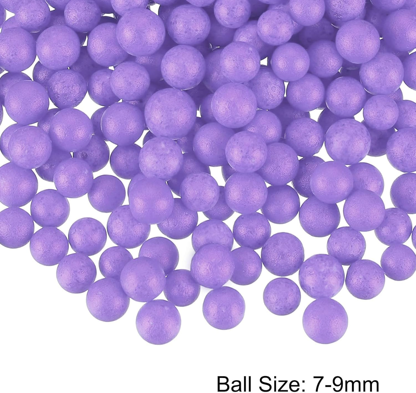 MECCANIXITY Foam Beads Foam Balls 7-9mm for Wedding and Party Decorations, Tiny Packing Balls, Arts DIY Crafts Supplies (Bright Purple,1 Pack Approx 3000pcs)