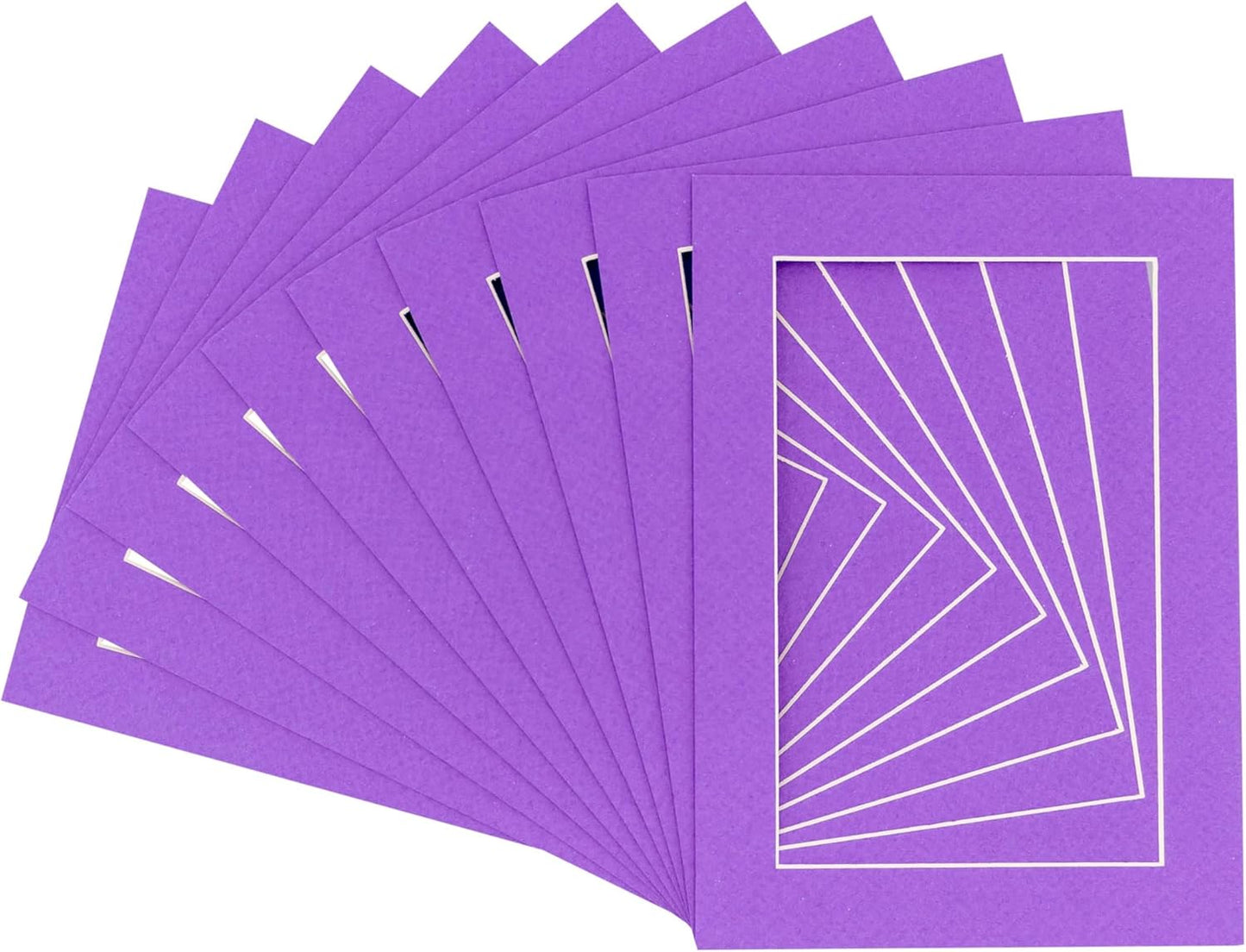 11x14 Mat for 8.5x11 Photo - Precut Purple Picture Matboard for Frames Measuring 11 x 14 Inches - Bevel Cut Matte to Display Art Measuring 8.5 x 11 Inches - Acid Free Pack of 100 MATS