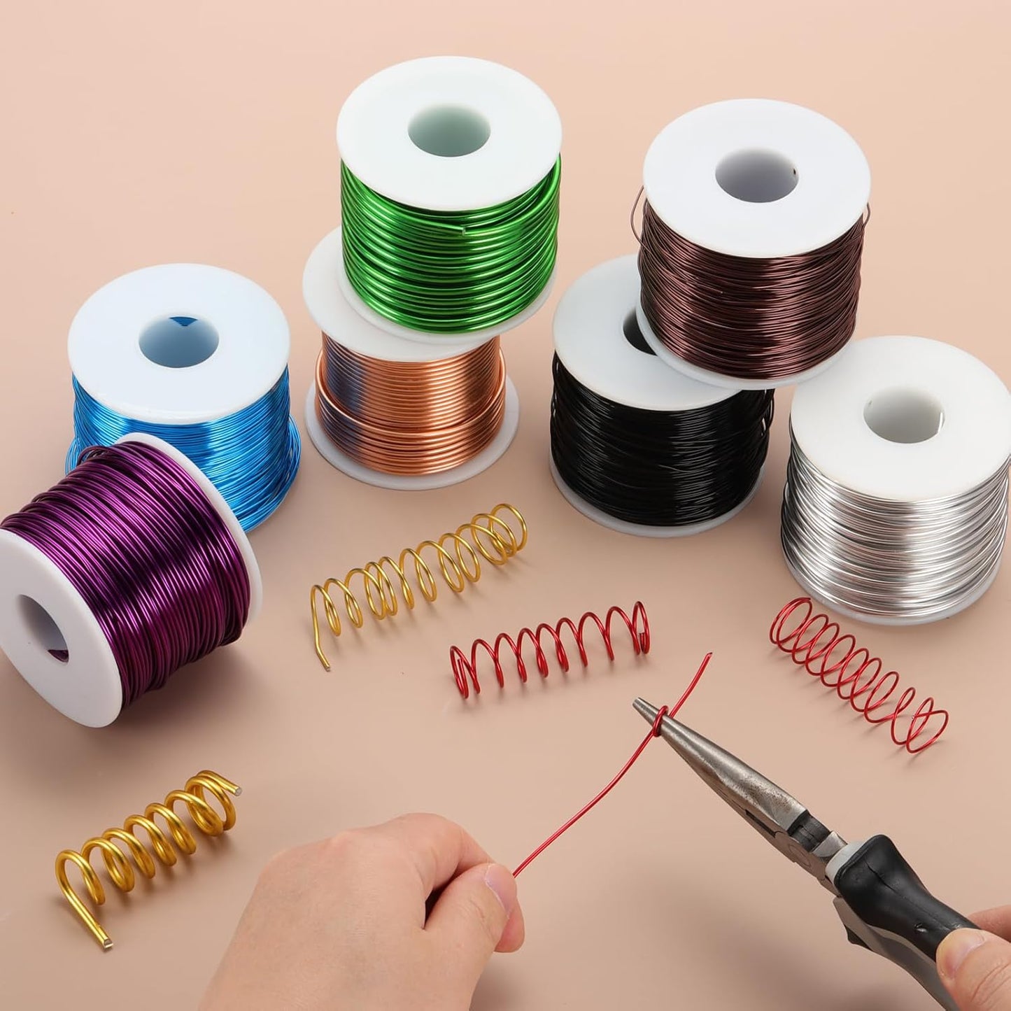 MECCANIXITY 15 Gauge Anodized Aluminum Craft Wire Bendable Bonsai Training Wire 223 Feet 1.5mm for Sculpting Crafts Wreath Floral Beading Jewelry Making, Silver Tone