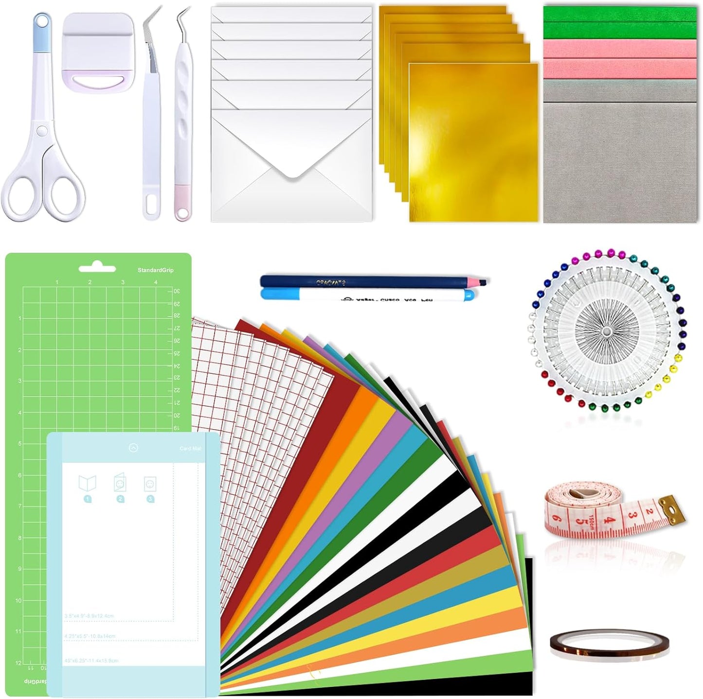 The All-in-One Accessories Bundle for Joy-Accessories and Supplies Include Card Kit,Vinyl Sheets,Joy Mat and Weeding Tools