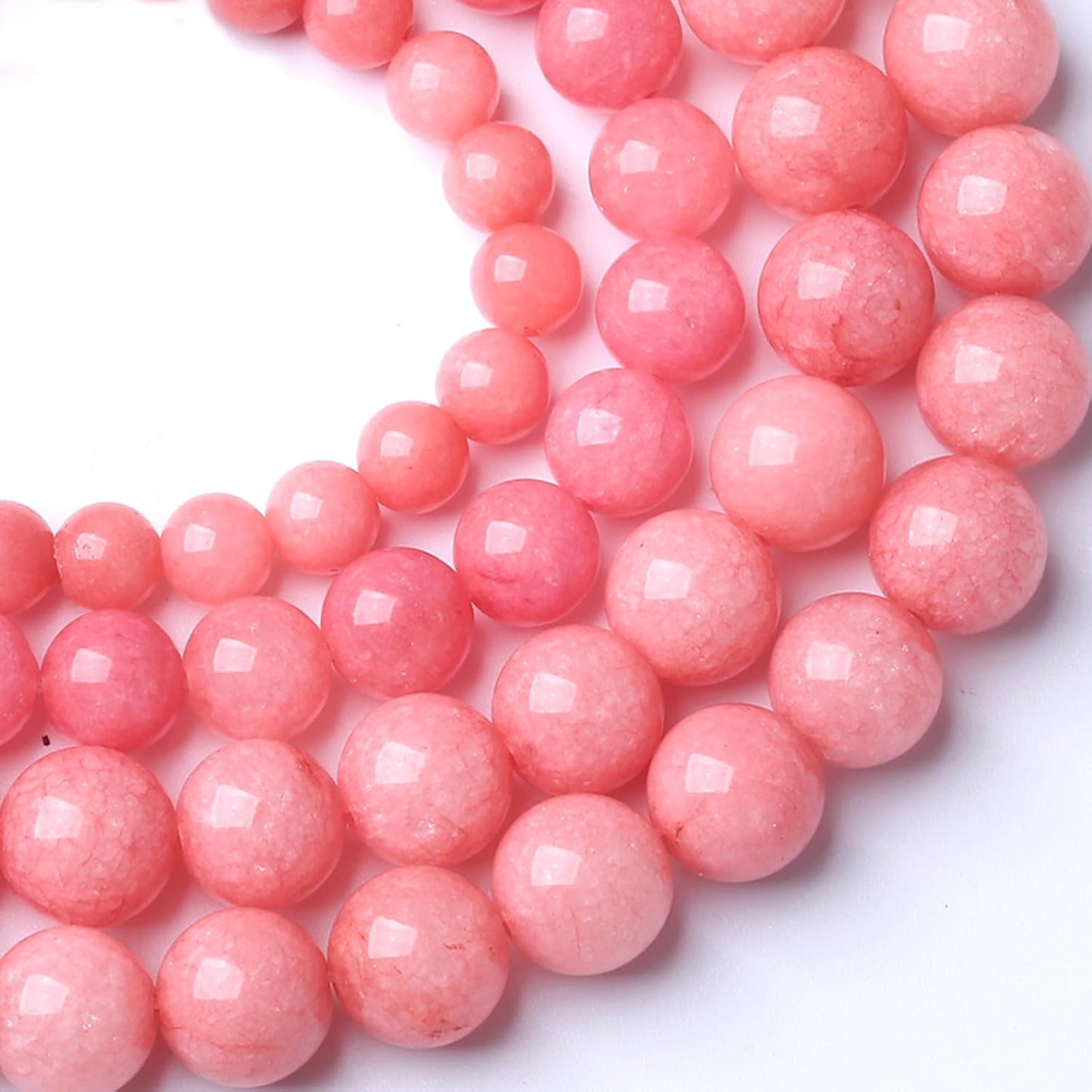 12MM Pink Rhodonite Jade Chalcedony Beads Natural Gemstone Beads Round Loose Beads for Jewelry and Bracelets Making 32 15"