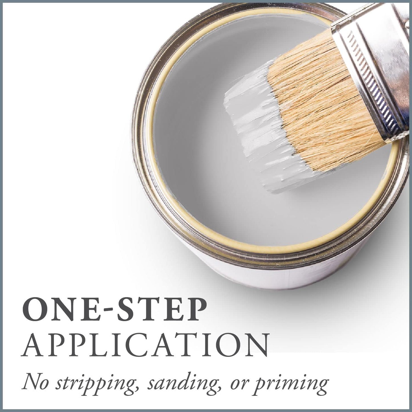 AMY HOWARD AT HOME Chalk-Based One Step Paint for Furniture, Cabinetry, Decor, Finish, and More | No Stripping, Sanding, or Priming | Ultra-Light Base | 16 Ounce | Serengeti Gray