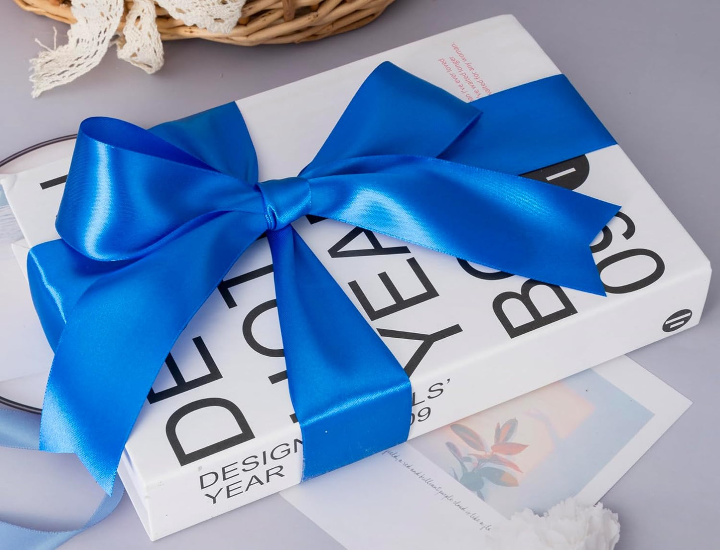 2 Inch Royal Blue Solid Satin Ribbon, 50 Yards Craft Fabric Ribbon for Gift Wrapping Floral Bouquets Wedding Party Decoration