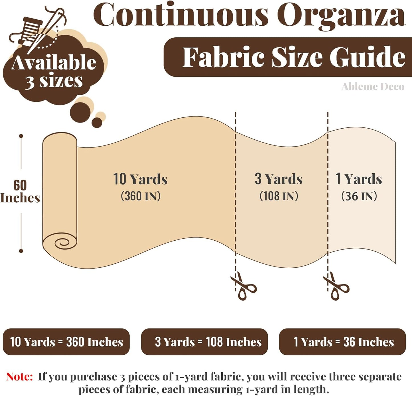 Organza Fabric by The Yard, 60 Inch Wide 3 Yards (9 ft) Long Sheer Fabric for DIY Sewing Projects Wedding Decorations Party Backdrops Curtains (Black)
