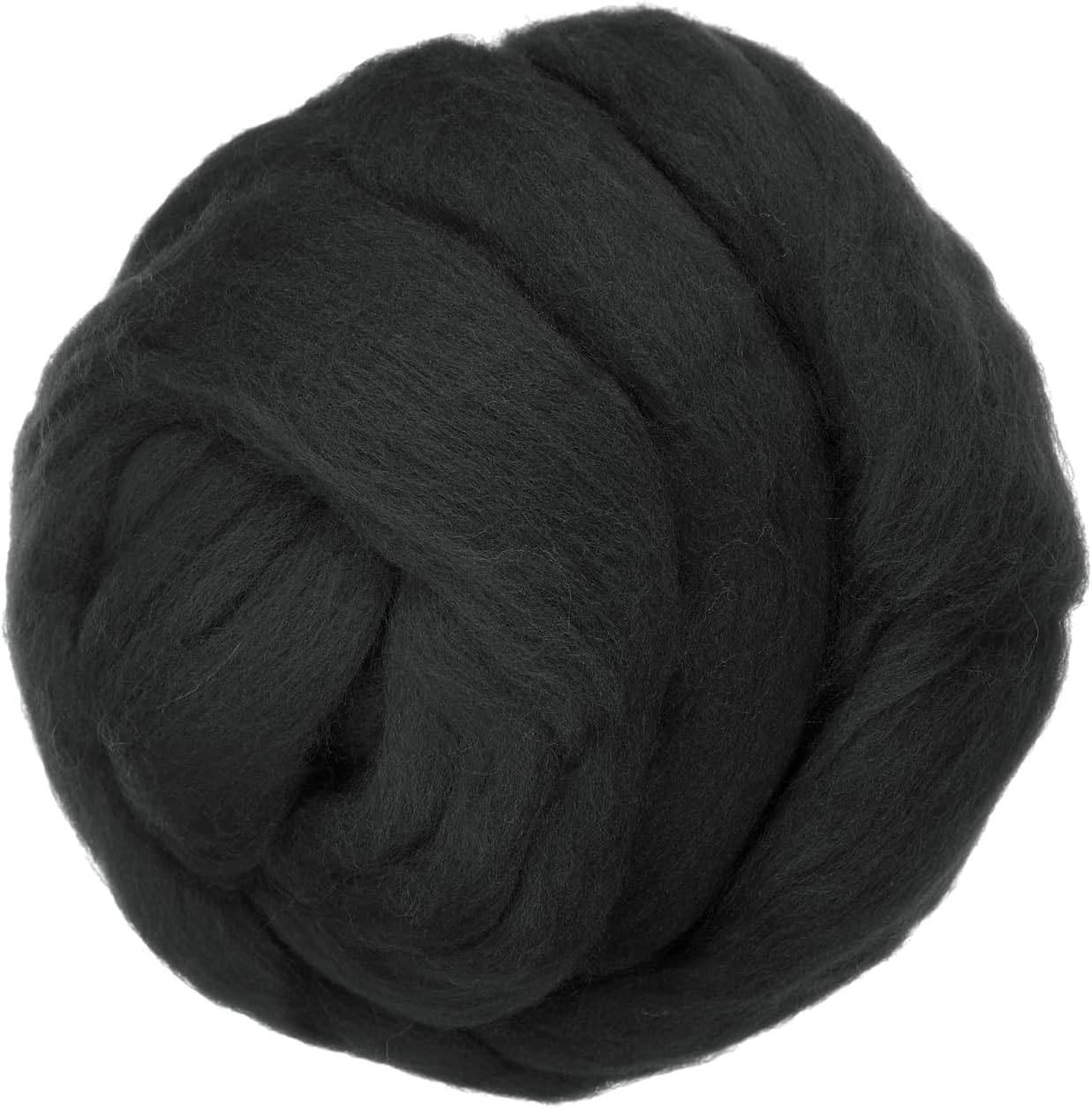 PATIKIL Wool Roving Yarn, 250G/8.8OZ Felting Wool Pure Roving Yarn, Black