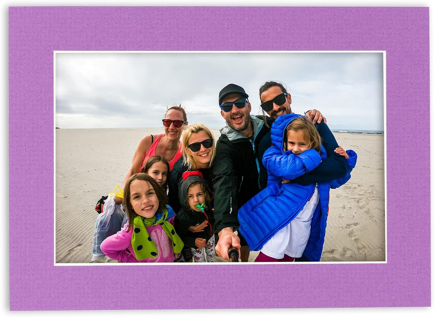 5x7 Mat for 8.5x11 Frame - Precut Mat Board Acid-Free Dark Purple 5x7 Photo Matte For a 8.5x11 Picture Frame, Premium Matboard for Family Photos, Show Kits, Art, Picture Framing, Pack of 10 Mats