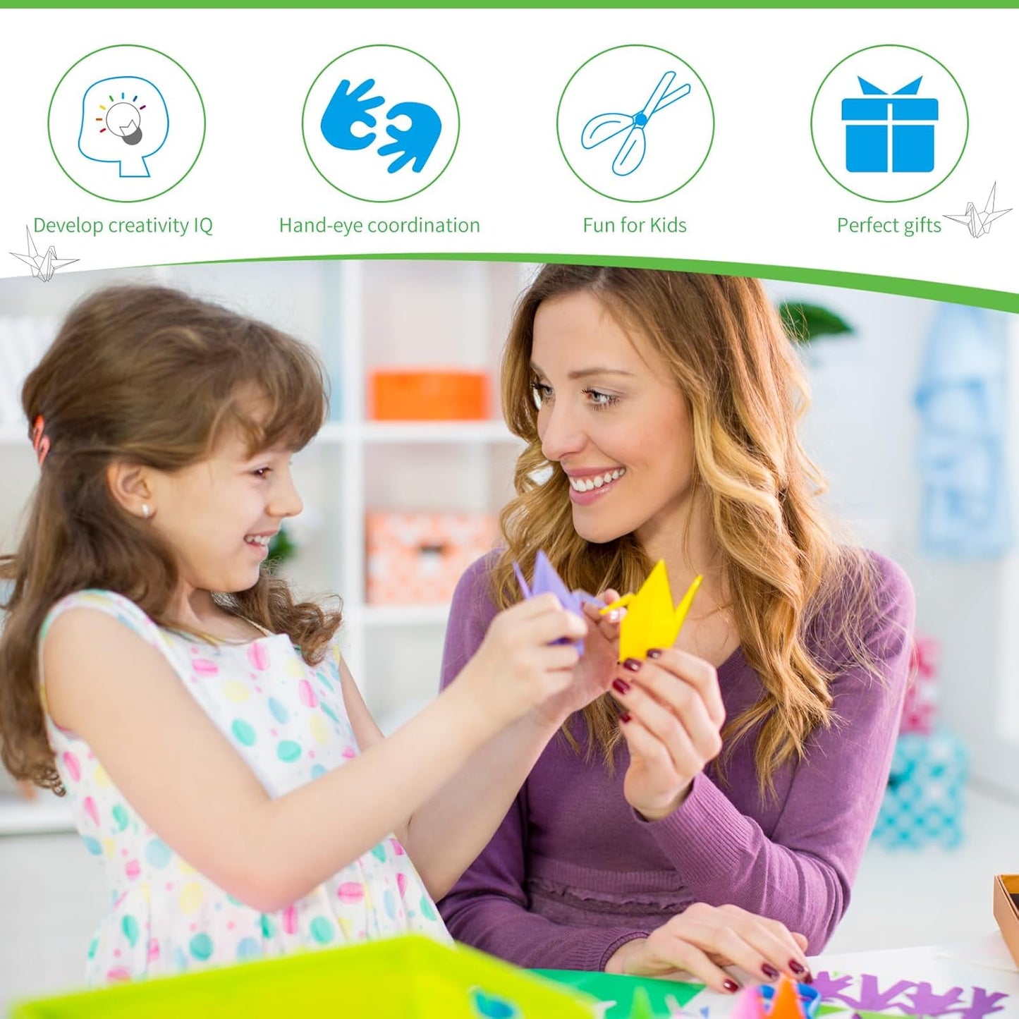 Granhoolm 300 Sheets Origami Paper, 20 Colors Origami Paper 5x5 inch,Double Sided Color Oragami Papers for Paper Artists,Craft Enthusiasts,Kids DIY School Arts Crafts