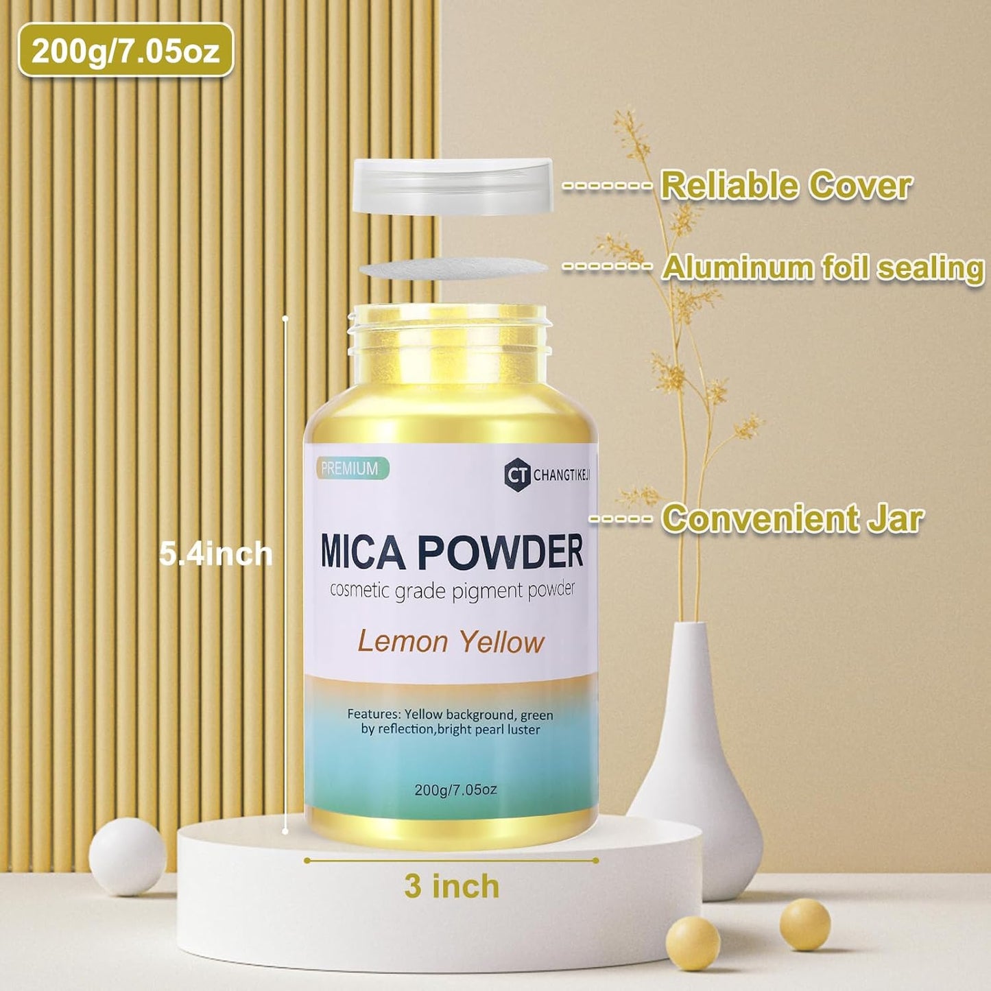 Mica Powder,7.05OZ（200g）,Magic Red Mica Powder Pigment for Epoxy Resin，Lip Gloss，Car Paint，Dye，Soap Making，Nail Polish,Epoxy Resin,Candle Making,Bath Bombs