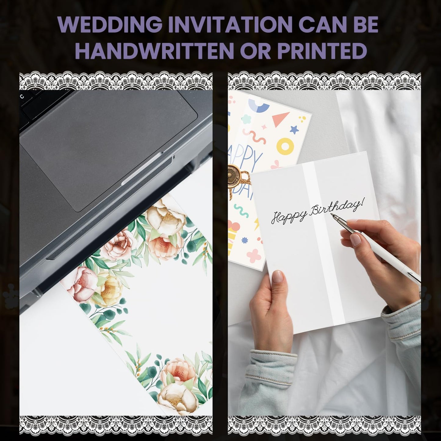 SuFly Pre-Folded Vellum Jackets for 5x7 Invitations, 90-Pack (60lb/93gsm) Translucent Vellum Paper 5x7 Sleeves, Invitation Jackets, Elegant Wedding Invitation Accessories, Envelope Liners, DIY Crafts.