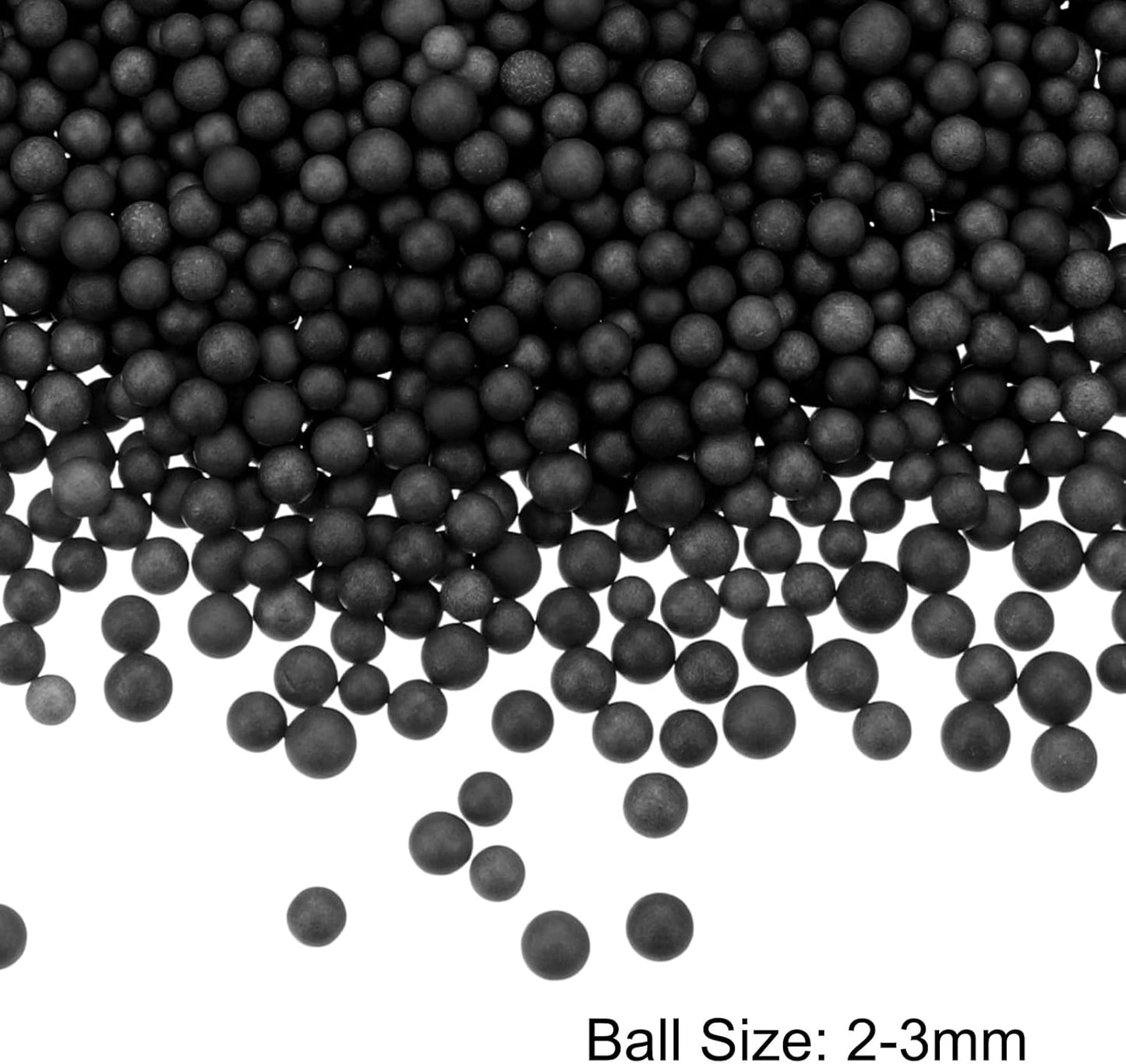 MECCANIXITY Foam Beads Foam Balls 2-3mm for Wedding and Party Decorations, Tiny Packing Balls, Arts DIY Crafts Supplies (Black,1 Pack Approx 8000pcs)