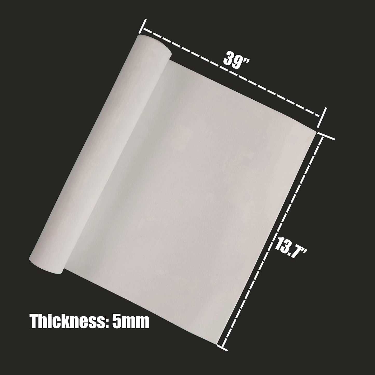 OISAKLD EVA Foam 2mm-10mm 13.7"×39" Craft Foam Sheet 74 kg/m³ Cosplay Foam for Craft Model Cosplay 5mm