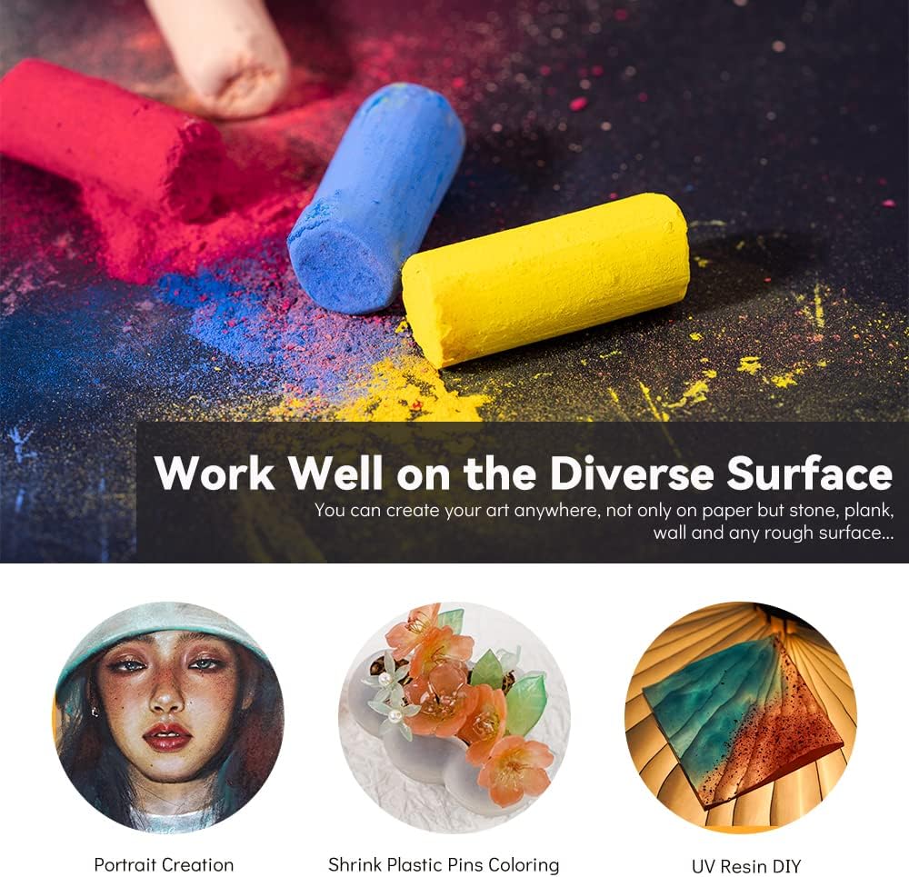 Paul Rubens Professional Soft Pastels, 36 Colors Chalk Pastels, Non Toxic Handmade Soft Chalk Pastels Set for Painting, Drawing, Blending, Crafting, Ideal Art Supplies for Artists, Beginners