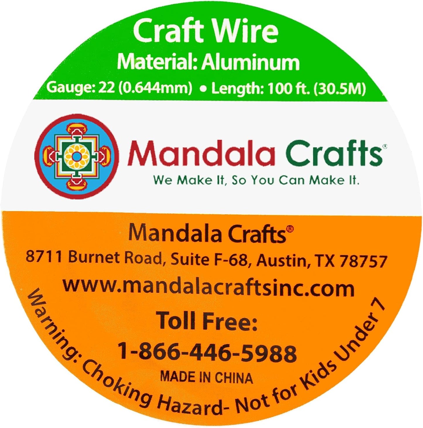 Mandala Crafts 22 Gauge Anodized Aluminum Craft Wire for Jewelry Making - 100 FT Colored Flexible Pink Wire - Bendable for Bonsai Armature Crafting Sculpting