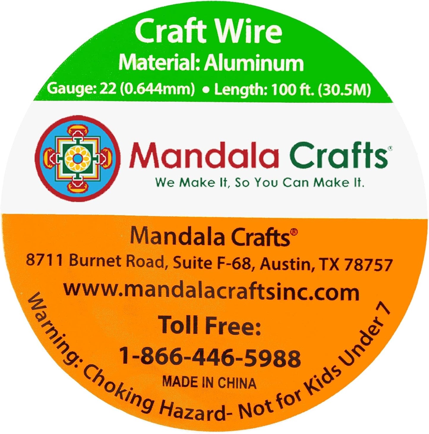 Mandala Crafts 22 Gauge Anodized Aluminum Craft Wire for Jewelry Making - 100 FT Colored Flexible Lavender Wire - Bendable for Bonsai Armature Crafting Sculpting