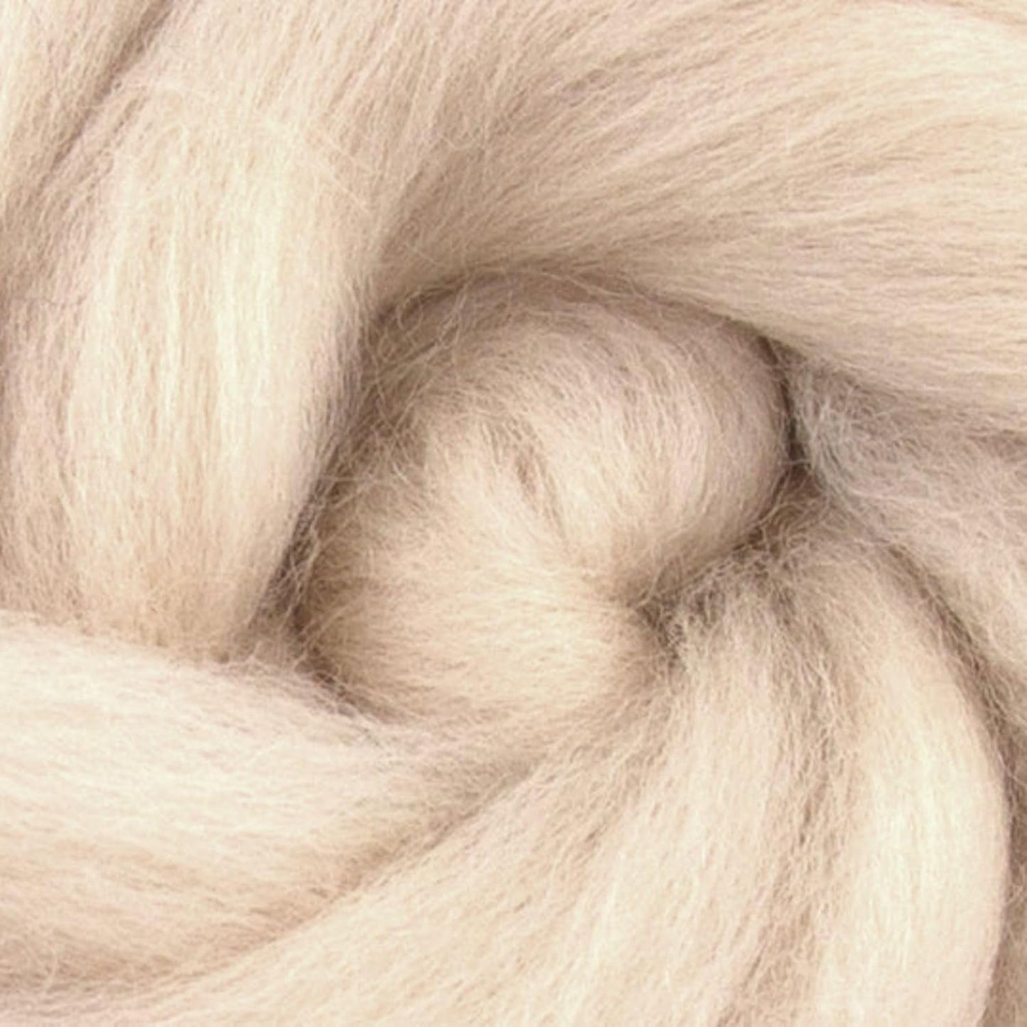 Revolution Fibers Dyed Corriedale Wool | 8 Ounces of Premium Combed Wool Top | 26 Micron, 100% Pure Corriedale Wool Roving, Ethically Sourced (Eggshell Biege)