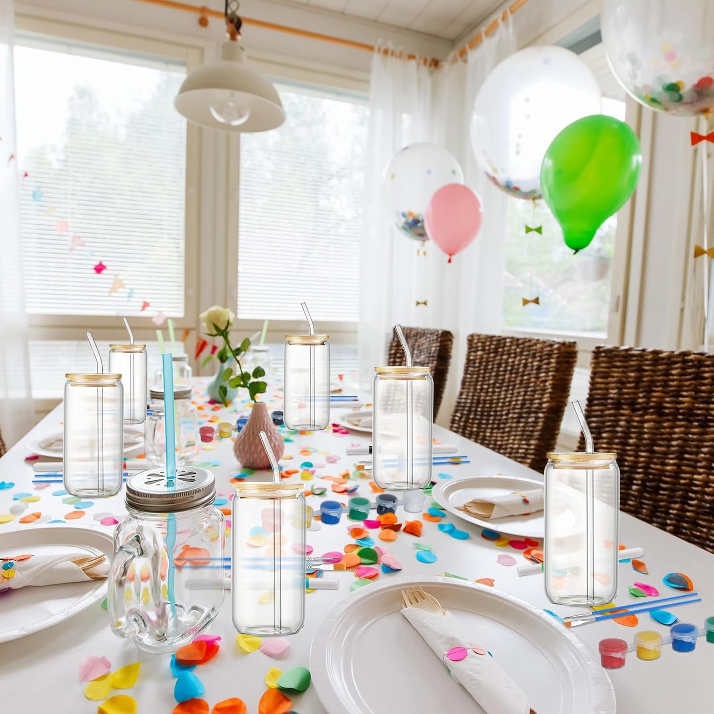 WJXCYGG 6 Sets Paint Your Own Wine Glass Paint Set 6 Wine Glass 2 Glass Paint Outliner 12 Markers 36 Glass Painting Acrylic Paint Strips 12 Brushes 6 Palette for Adults Lady Night (Drinking Cup)