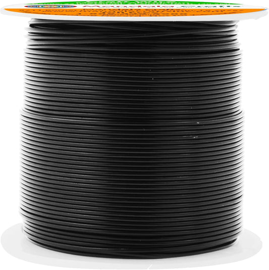 Mandala Crafts 22 Gauge Anodized Aluminum Craft Wire for Jewelry Making - 100 FT Colored Flexible Black Wire - Bendable for Bonsai Armature Crafting Sculpting