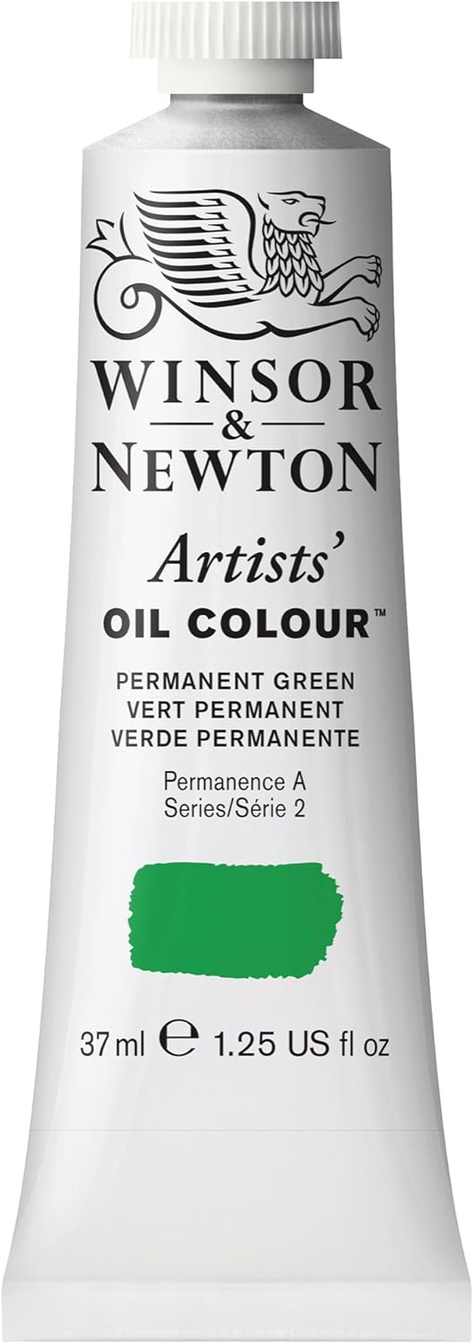 Winsor & Newton Artists' Oil Color, 37ml (1.25 oz) Tube, Permanent Green