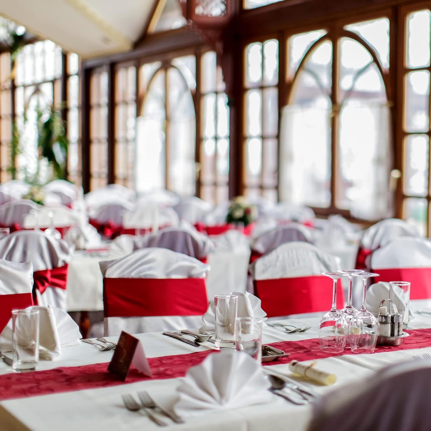 LIUYAXI Red Satin Ribbon, Double Faced 1/2" X Continuous 25 Yards Ribbons Perfect for Gift Wrapping Bows Bouquet Wedding Craft and More