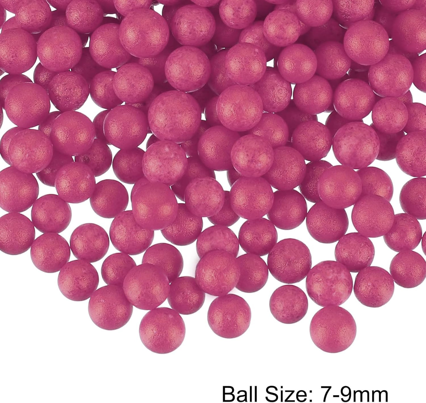 MECCANIXITY Foam Beads Foam Balls 7-9mm for Wedding and Party Decorations, Tiny Packing Balls, Arts DIY Crafts Supplies (Rose Red,1 Pack Approx 3000pcs)
