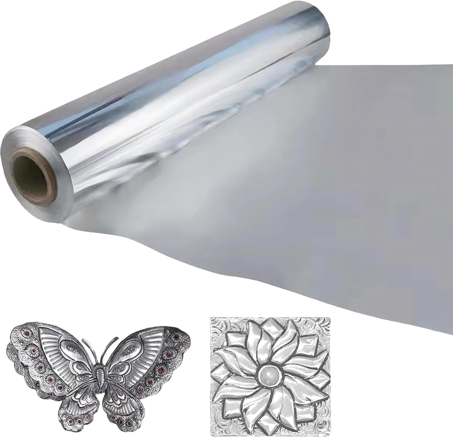 Foil Aluminum Roll Heavy Duty: Extra Thick Aluminum Foil Craft Engraving for Crafts, Tin Foil Aluminum Sheets for Painting Embossing, Craft Metal Foil Sheets 100um Thick (100umThick/18"W/26ft L)