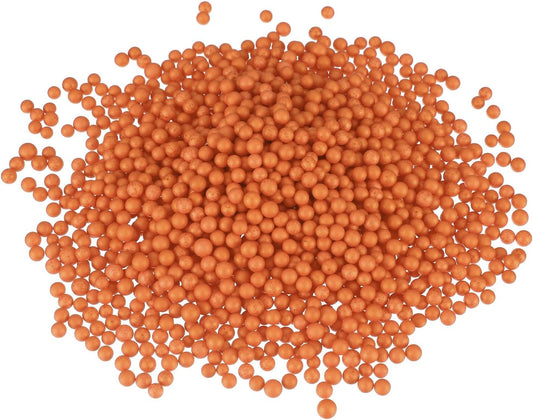 MECCANIXITY Foam Beads Foam Balls 4-6mm for Wedding and Party Decorations, Tiny Packing Balls, Arts DIY Crafts Supplies (Bright Orange,1 Pack Approx 5000pcs)