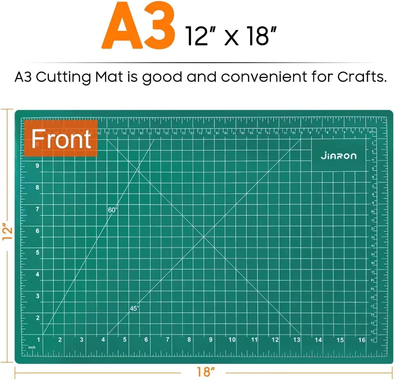 5 Pack Self Healing Sewing Mat, JIARON 12'' x 18'' Cutting Mats for Crafts, Double Sided 5 Layers Craft Cutting Mat for Sewing, Crafts, Scrapbooking Mat.