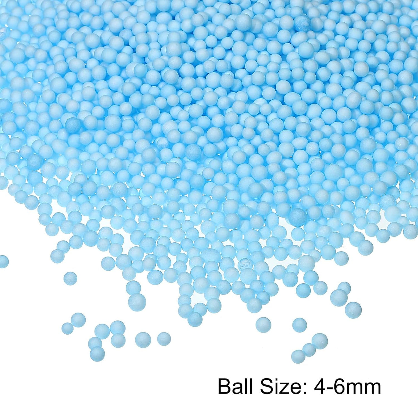 MECCANIXITY Foam Beads Foam Balls 4-6mm for Wedding and Party Decorations, Tiny Packing Balls, Arts DIY Crafts Supplies (Blue,1 Pack Approx 5000pcs)