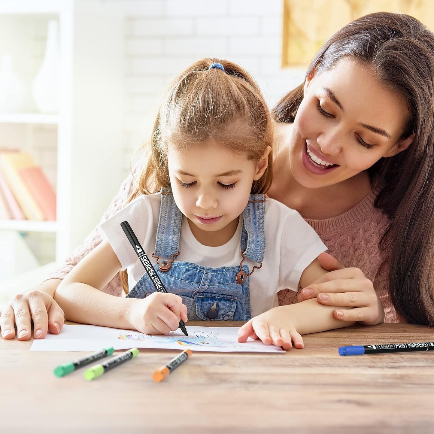 20 Colors Acrylic Paint Pens, Water-based Paint Markers for Wood,Canvas, Glass, Ceramic, Roch Painting,DIY Crafts, Art Supplier (20 Corlors(Brush and Fine Nib))