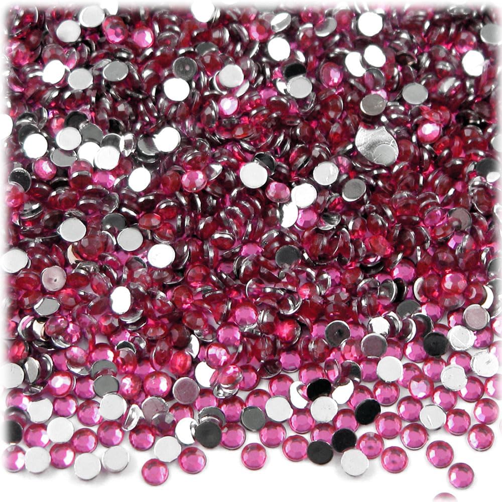 The Crafts Outlet 1,440pc Rhinestones Round 3mm (10ss) Lavender (Light Purple)