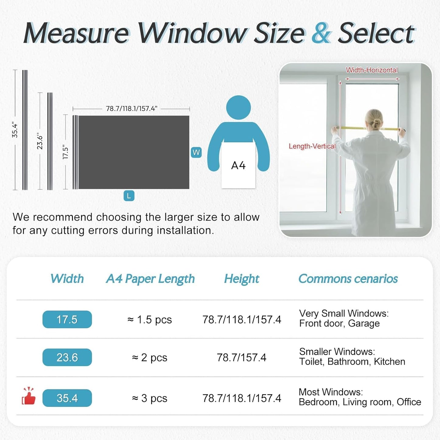 DOWELL One Way Window Privacy Film with 3 Tools Window Tint for Home Sun Blocking Heat Control Anti UV Reflective Mirror Covering See Out Not in for House and Office Black Silver 35.4" X 157.4"