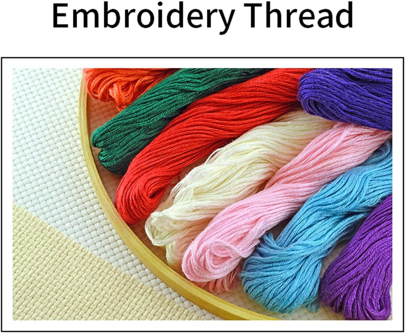 Joyhoor Cross Stitch Kits for Beginners Stamped Cross-Stitch Supplies Needlework preprint Embroidery Kits for Adults DIY Needlepoint Kits Embroidery Patterns 11CT-Wolf Butterfly 17.7x17.7 inch