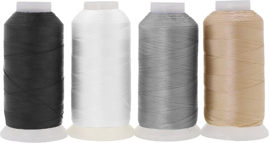 Mandala Crafts Neutral Heavy Duty Thread - 6000 Yds Tex 70 Thread - Bonded Polyester Thread Outdoor Marine Upholstery Threads