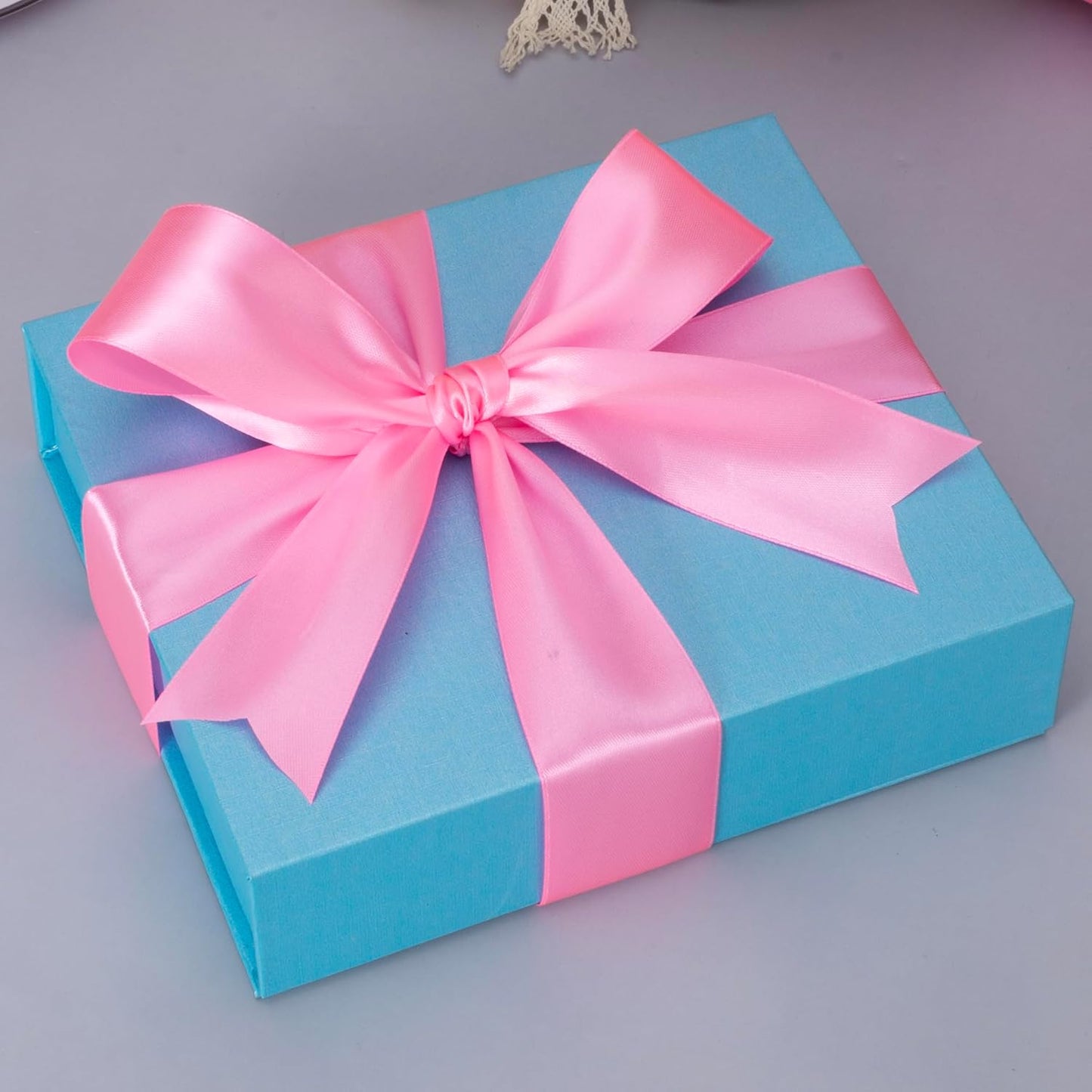 1 1/2 Inch Flamingo Pink Solid Satin Ribbon, 50 Yards Craft Fabric Ribbon for Gift Wrapping Floral Bouquets Wedding Party Decoration