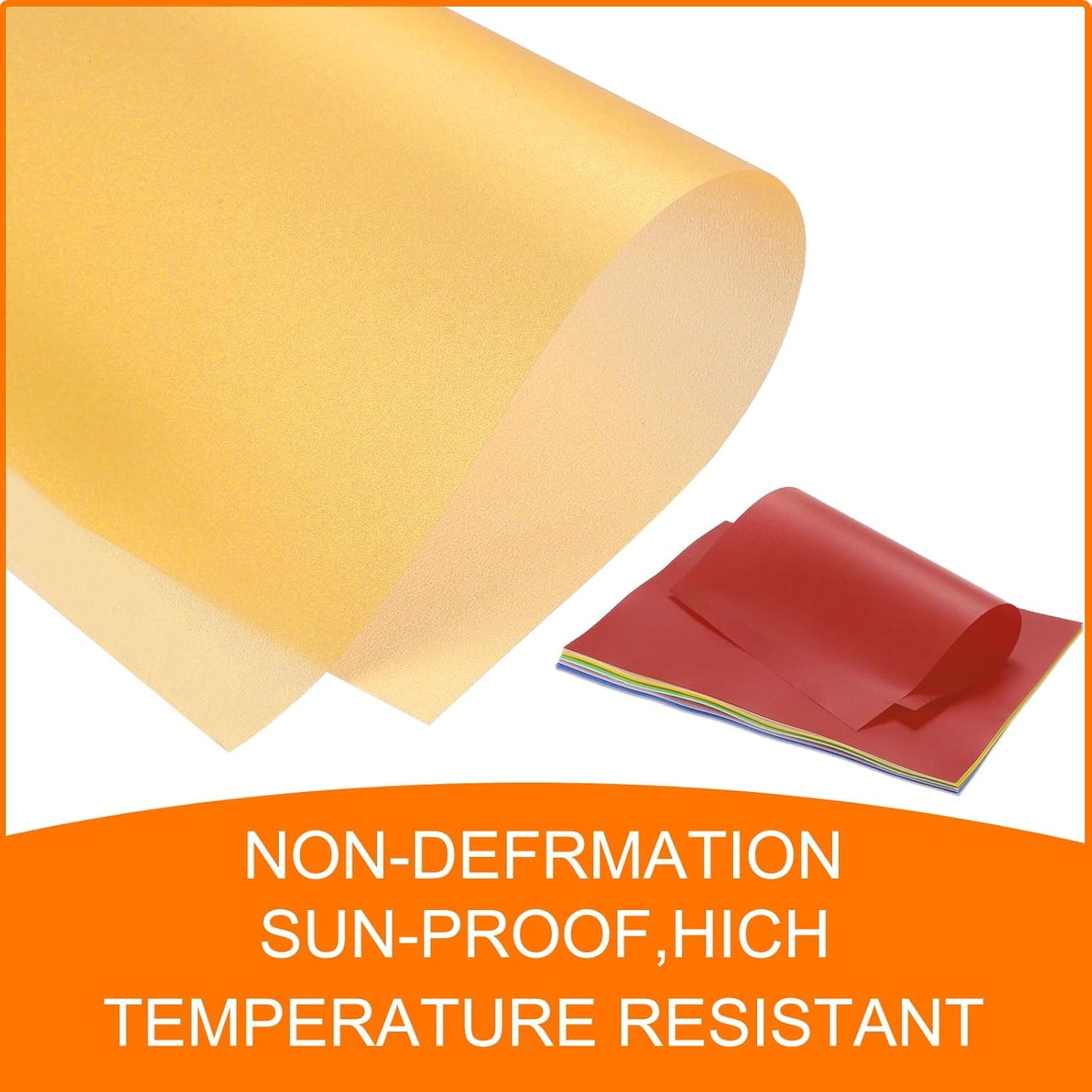 MECCANIXITY Colored Vellum Paper, 40 Sheet Gold Transparency 11.7 x 8.2 Printable Vellum Paper, Translucent Vellum Sheets for Printing Wedding Invitations, Ink Jet Laser Printer