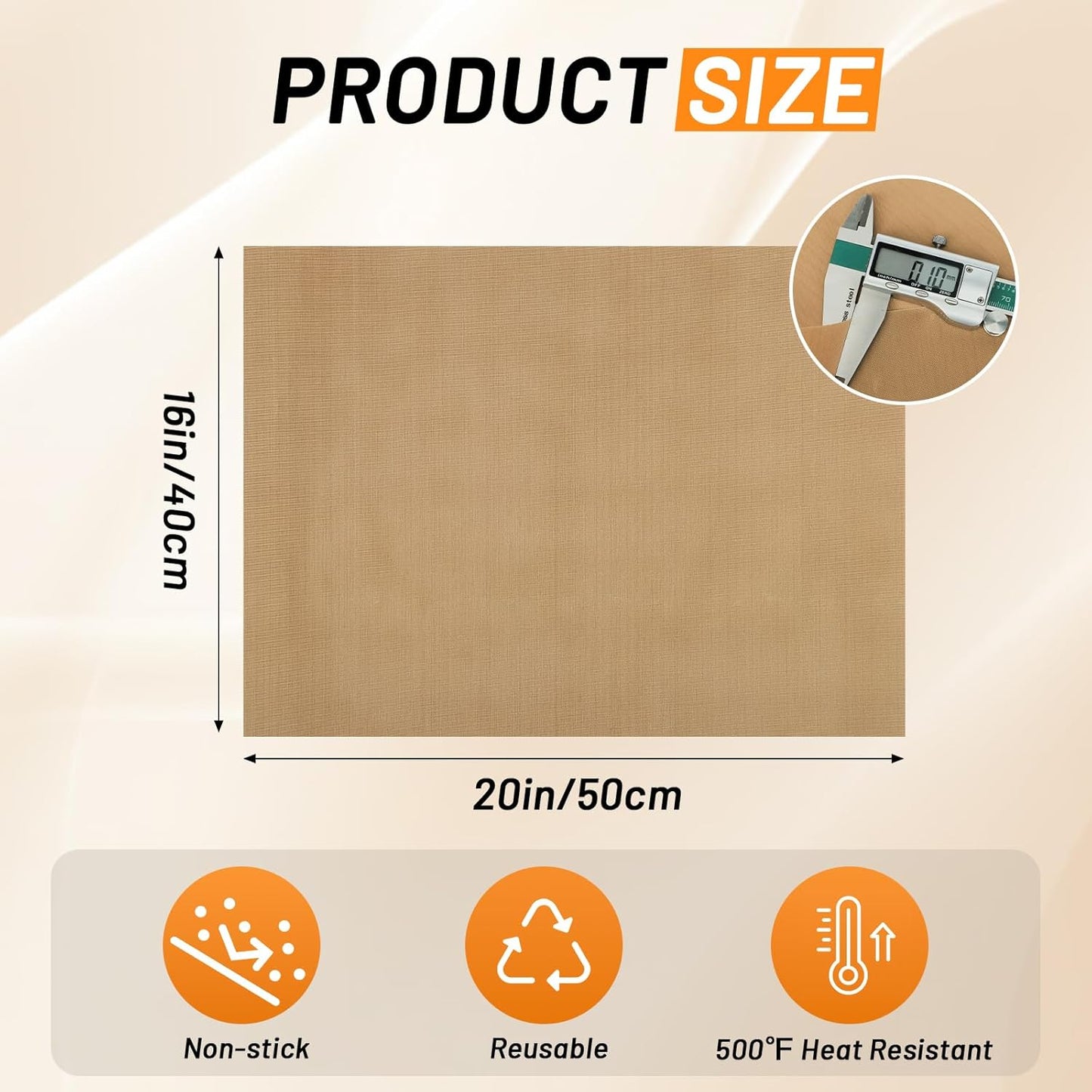 Svaldo Teflon Sheets for Heat Press, 3 Pack, 16x20 Heat Press Paper for T Shirts, Hat, Reusable Non Stick PTFE Teflon Sheet, Iron Transfer Paper for Sublimation Machine, Craft & Baking