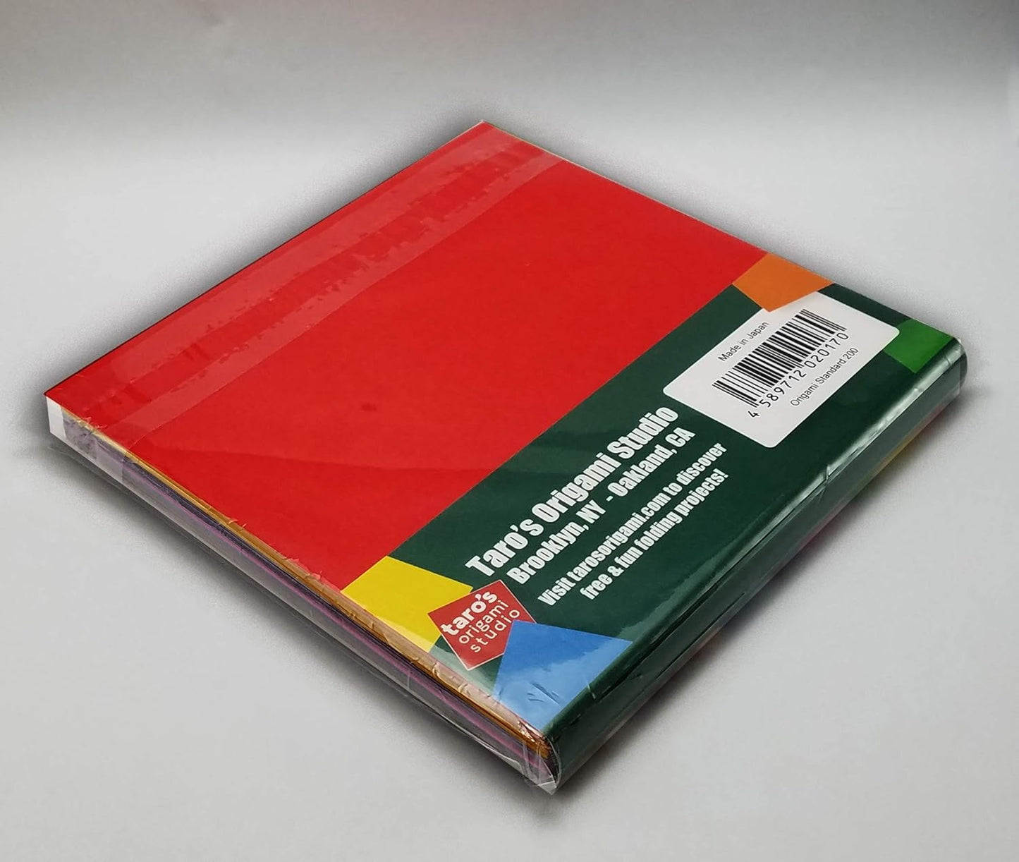 [Taro's Origami Studio] Standard 6 Inch One Sided 23 Colors 200 Sheets Square Easy Fold Premium Japanese Paper for Beginner (Gold and Silver Included)