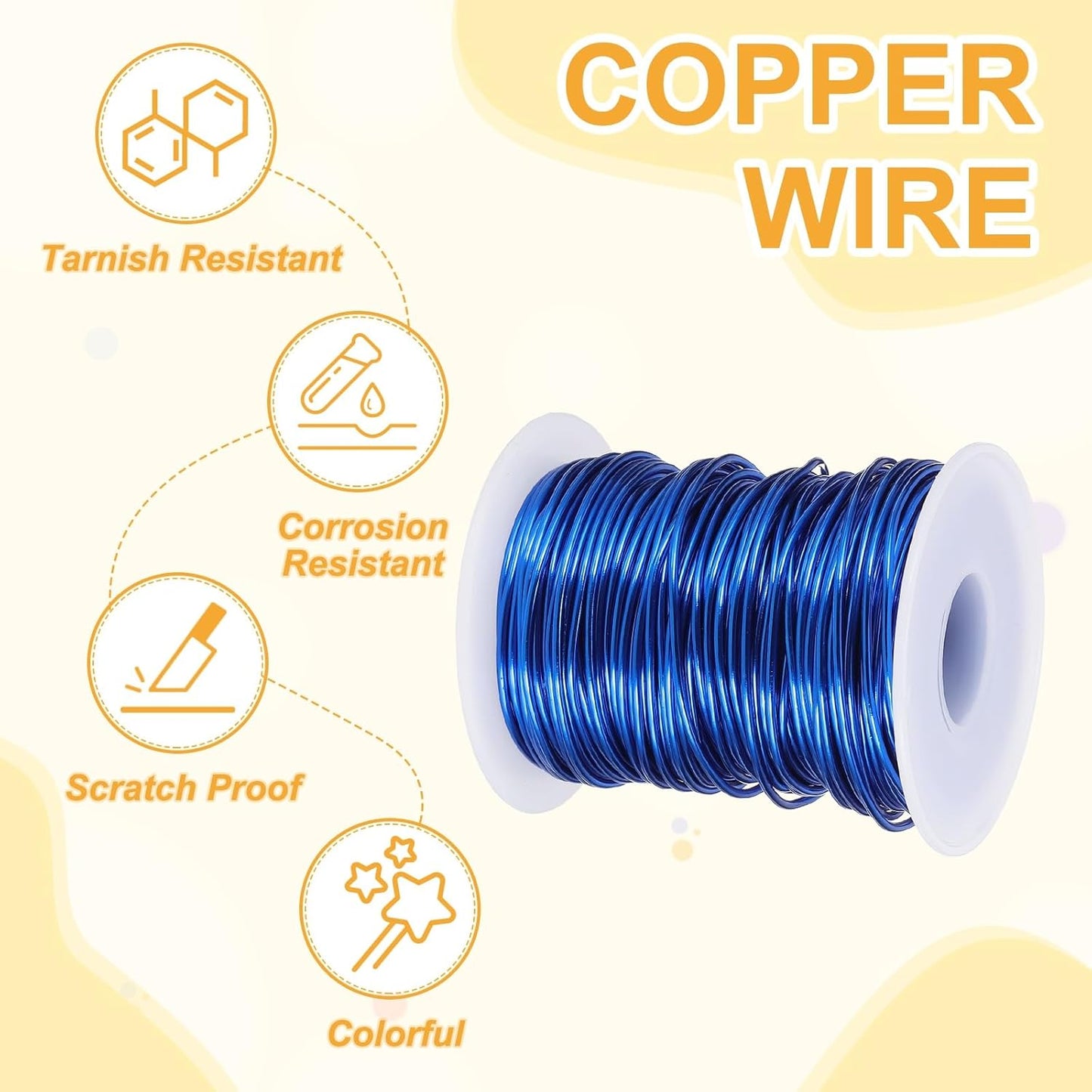 uxcell 16 Gauge / 1.5mm Anodized Aluminum Wire for Jewelry Craft Making, 102 Feet Bendable Flexible Wire for DIY Home Decor Gardening Sculpture, Dark Blue