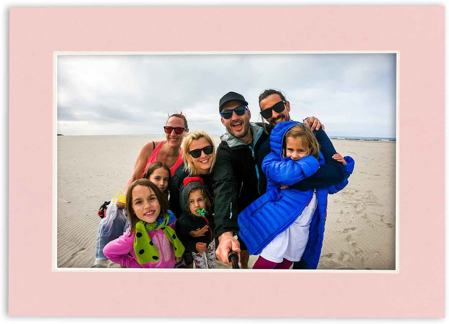 Pack of Ten Acid Free 11x14 Mats Bevel Cut for 8.5x11 Photos - Pink Precut Matboards With Backing Boards and Self Seal Photo Mat Bags For Pictures, Photos, Framing - 4-ply Thickness
